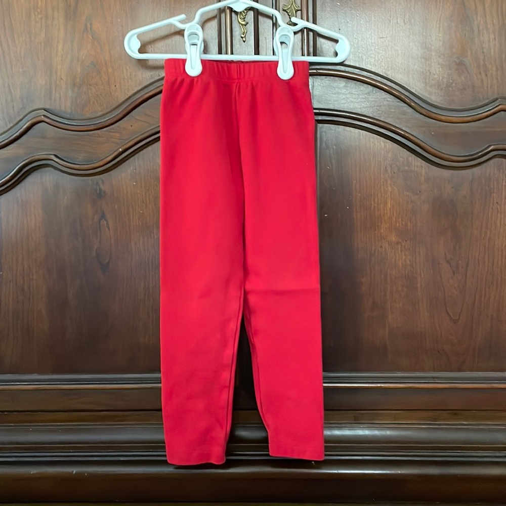 Luigi Kids Red Knit Leggings Girls 4T Boutique Basics